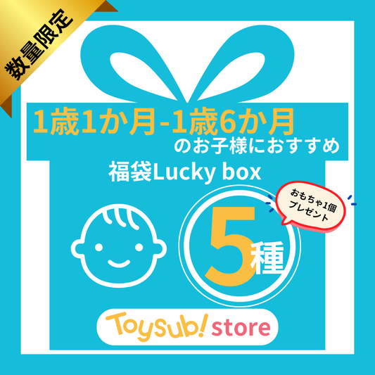 ✨選べる!+1  おもちゃ1個プレゼント✨ 1歳1か月~1歳6か月 知育玩具 福袋 [中古] おもちゃ  Lucky boxH【お楽しみ5種】
